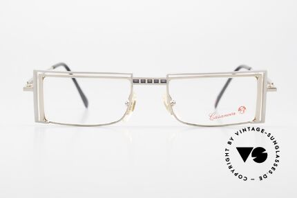 Casanova LC5 Vintage Brille Eckig 80er 90er, interessante 1980er/1990er Brillenfassung aus Italien, Passend für Herren und Damen
