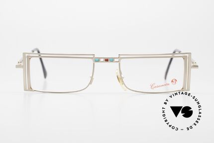 Casanova LC5 Vintage Brille Jugendstil, interessante 1980er/1990er Brillenfassung aus Italien, Passend für Herren und Damen