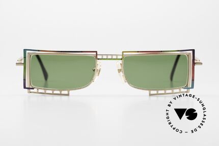 Casanova LC4 Regenbogen Sonnenbrille, interessante 80er/90er vintage Sonnenbrille aus Italien, Passend für Herren und Damen