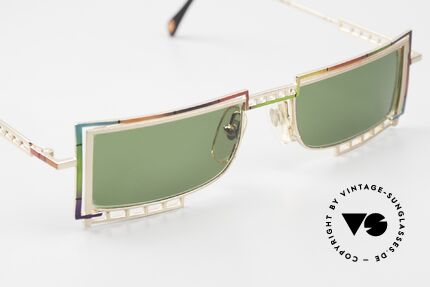 Casanova LC4 Regenbogen Sonnenbrille, ungetragenes Original; grüne Gläser (100% UV Schutz), Passend für Herren und Damen