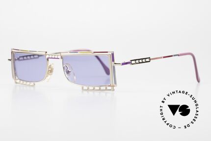 Casanova LC4 Sonnenbrille Eckig und Bunt, LC ="Liberty Collezione", was im Ital. "Jugendstil" ist, Passend für Herren und Damen