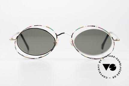 Casanova LC16 Sonnenbrille Verrückt Bunt, LC: "Liberty Collezione", was im Ital. "Jugendstil" ist, Passend für Damen
