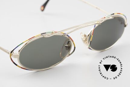Casanova LC22 Jugendstil Sonnenbrille Bunt, ungetragen mit grünen Sonnengläsern; 100% UV Schutz, Passend für Damen