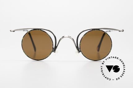 Casanova LC32 Runde Sonnenbrille Crazy, LC: "Liberty Collezione", was im Ital. "Jugendstil" ist, Passend für Herren und Damen