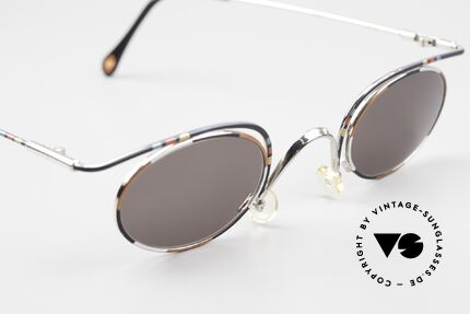 Casanova LC31 Ovale Sonnenbrille Crazy, ungetragen mit grauen Sonnengläsern; 100% UV Schutz, Passend für Herren und Damen