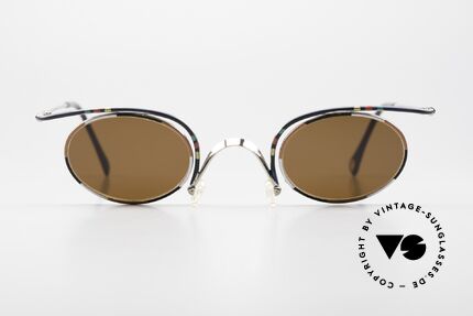 Casanova LC31 Ovale Sonnenbrille 1990er, LC: "Liberty Collezione", was im Ital. "Jugendstil" ist, Passend für Herren und Damen