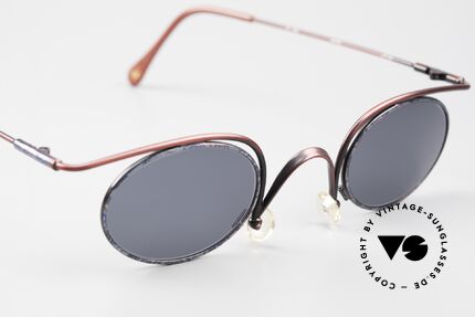 Casanova LC31 90er Sonnenbrille Crazy Oval, ungetragen mit grauen Sonnengläsern; 100% UV Schutz, Passend für Herren und Damen