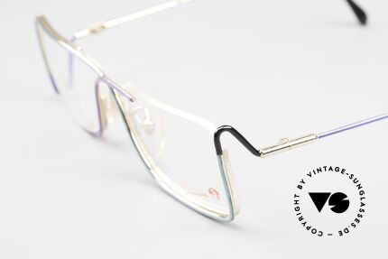 Casanova FC31 Kunstbrille Futurismus 90er, der Versuch, die Zukunft experimentell darzustellen, Passend für Herren und Damen