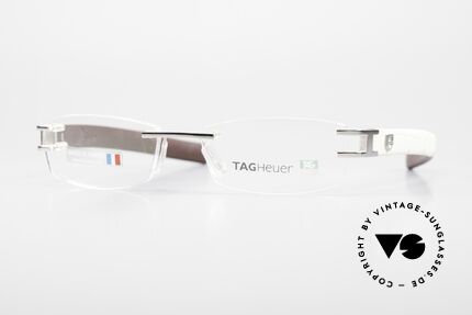 Tag Heuer L-Type 0116 Randlose Brille Lederbügel Details