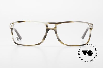 Cartier Eye Classics Herrenbrille Luxus Platinum, markante Brillenfassung mit Federscharnieren, Passend für Herren