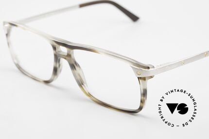 Cartier Eye Classics Herrenbrille Luxus Platinum, Mod. EYE00081, in Gr. 57/16, platinum-gebürstet, Passend für Herren