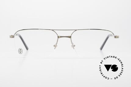 Cartier Semi T-Eye Titanfassung Nylor Halbrand, halb randlose Nylor-Fassung; pure TITANIUM, Passend für Herren
