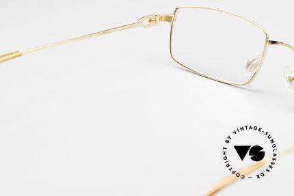 Cartier River Goldene Luxus Brille Eckig, KEINE RETRO Cartier Brille; ein Original von 2006!, Passend für Herren