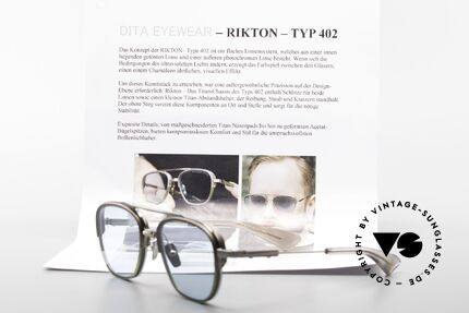 DITA Rikton Type 402 Chamäleon Gläser in Blau, Größe: large, Passend für Herren
