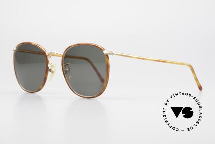 Giorgio Armani 141 Eckige Panto Sonnenbrille, Kombination aus hellem Schildpatt & gold; Gr. 50/20, Passend für Herren