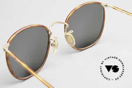 Giorgio Armani 141 Eckige Panto Sonnenbrille, dunkelgrüne Sonnengläser mit 100% UV Protection, Passend für Herren