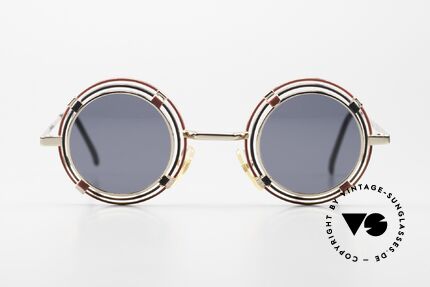 Casanova MTC 1 Runde Brille 24kt Vergoldet, venezianisches Design mit technischen Gimmicks, Passend für Herren und Damen