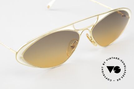 Casanova LC8 Sonnenbrille Jugendstil 90er, ungetragenes Original; edle Gläser in braun-wüstensand, Passend für Damen