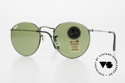 Ray Ban Round Metal 49 Runde Vintage Sonnenbrille, runde Bausch&Lomb RAY-BAN USA vintage Brille, Passend für Herren und Damen