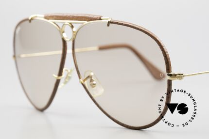 Ray Ban Shooter Leathers Lederbrille Mit Automatikglas, KEINE Retrobrille, sondern ein kostbares 80er Original, Passend für Herren