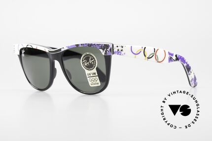 Ray Ban Wayfarer II Olympia Brille 1964 Insbruck, B&L Bausch&Lomb Qualitätsgläser (100% UV-Schutz), Passend für Herren und Damen
