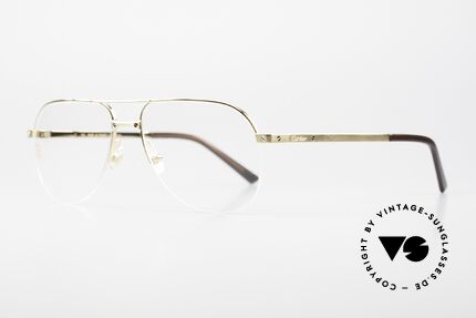 Cartier Santos De Cartier Titan Brille Nylor Halbrand, markante Brillenfassung; absolute Top-Qualität, Passend für Herren