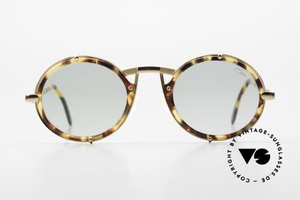 Cazal 644 90er Sonnenbrille Rund Unisex, edles Unisex-Modell der frühen 1990er Jahre, Passend für Herren und Damen