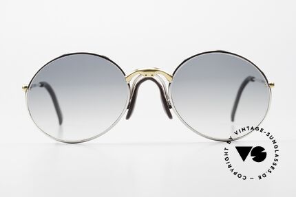 Porsche 5658 - S Runde 1990er Brille Bicolor, bicolore (silber & gold) Metallfassung mit Sattelsteg, Passend für Herren und Damen