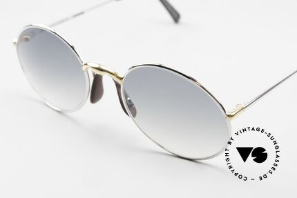 Porsche 5658 - S Runde 1990er Brille Bicolor, TOP-Qualität; CR39 Sonnengläser mit 100% UV Schutz, Passend für Herren und Damen