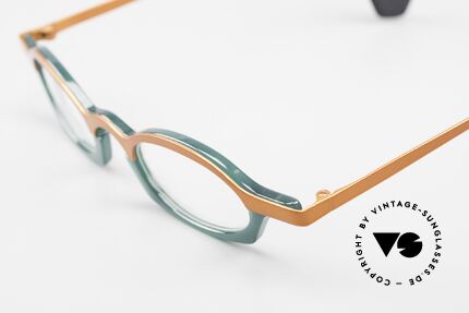 Theo Belgium Bioval Vintage Kombi Lesebrille 90er, gemacht für die 'Avantgarde' und für Individualisten, Passend für Damen