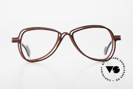 Theo Belgium Eye-Witness VB Designerbrille Damen Herren, zweifarbiger Rahmen erscheint dreidimensional, Passend für Herren und Damen