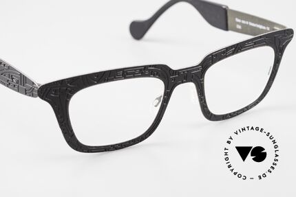 Theo Belgium Zoo Künstlerbrille Designerbrille, die Vollrandfassung kann beliebig verglast werden, Passend für Herren und Damen