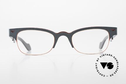 Theo Belgium Trente Unisex Designerbrille, Modell trente+un; col. 248 (rot / grün-metallic), Passend für Herren und Damen