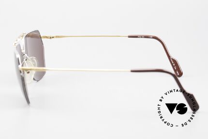 Alpina FM50 Markante 80er Nylor Brille, braune CR39 Sonnengläser mit 100% UV Protection, Passend für Herren