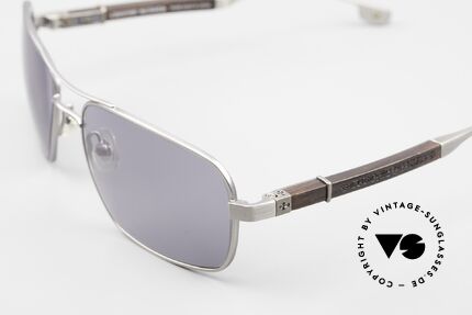 Chrome Hearts Loomer Luxus Sonnenbrille Kenner, Federscharniere & kostbare Bügel aus Ebenholz, Passend für Herren
