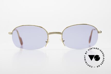 Cartier Nylor Luxus Sonnenbrille 90er, Cartier Modell Colisee mit modifizierter Glasform, Passend für Herren und Damen