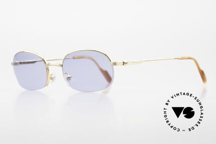 Cartier Nylor Luxus Sonnenbrille 90er, echtes Einzelstück (customized); halb rahmenlos, Passend für Herren und Damen