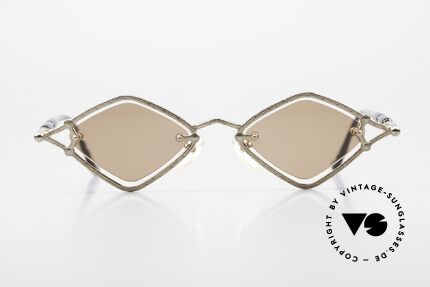 Jean Paul Gaultier 56-7203 Kunstsonnenbrille Vintage, Gläser sind sehr anspruchsvoll gefasst bzw. integriert, Passend für Herren und Damen