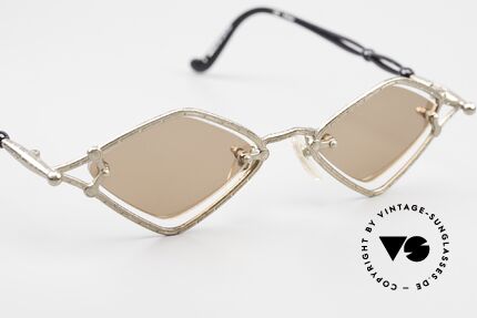 Jean Paul Gaultier 56-7203 Kunstsonnenbrille Vintage, originale braune Sonnengläser mit 100% UV Protection, Passend für Herren und Damen