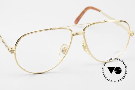 Gerald Genta New Classic 04 24kt Vergoldete Luxusbrille, ungetragenes Einzelstück mit Seriennummer, Gr. 60/14, Passend für Herren