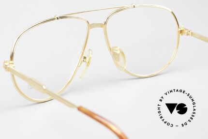 Gerald Genta New Classic 04 24kt Vergoldete Luxusbrille, KEINE Retrobrille, sondern ein kostbares altes Original!, Passend für Herren