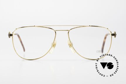 Gerald Genta Gold & Gold 03 Aviator Brille 24kt Vergoldet, entwarf u.a. die „GRANDE Sonnerie“ (Preis: ca. $1 Mio.), Passend für Herren