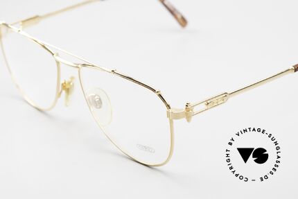 Gerald Genta Gold & Gold 03 Aviator Brille 24kt Vergoldet, entsprechend hohe Qualität dieses 1990er Jahre Modells, Passend für Herren