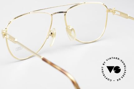 Gerald Genta Gold & Gold 03 Aviator Brille 24kt Vergoldet, KEINE Retrobrille, sondern ein kostbares altes Original!, Passend für Herren