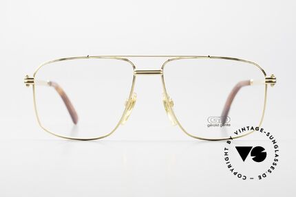 Gerald Genta New Classic 21 24kt Vergoldete Herrenbrille, entwarf u.a. die „GRANDE Sonnerie“ (Preis: ca. $1 Mio.), Passend für Herren