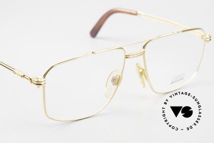Gerald Genta New Classic 21 24kt Vergoldete Herrenbrille, ungetragenes Einzelstück mit Seriennummer, Gr. 57/15, Passend für Herren