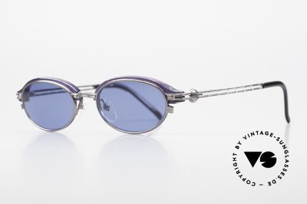 Jean Paul Gaultier 58-0004 Ovale Designer Sonnenbrille, tolle Metall-Kunststoff-Kombination & Kolorierung, Passend für Herren und Damen