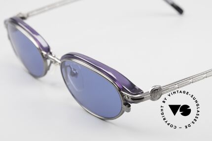Jean Paul Gaultier 58-0004 Ovale Designer Sonnenbrille, heutzutage oft auch als Steampunk-Brille bezeichnet, Passend für Herren und Damen