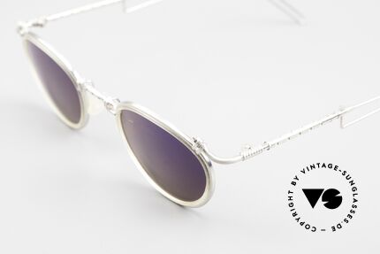 DOX 02 HLS Titanium Brille Verspiegelt, "industrial" Brillen-Design mit Steampunk-Elementen, Passend für Herren und Damen