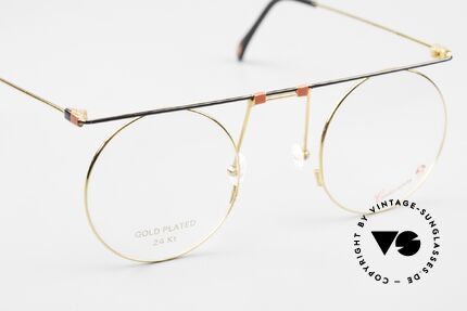 Casanova MTC 7 24kt Vergoldet Kunstbrille, die Demogläser sind beliebig (Gleitsicht) ersetzbar, Passend für Herren und Damen